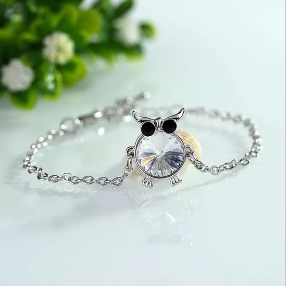 3 for $15 Owl pendant crystal bracelet